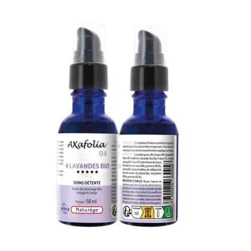 Axafolia 4 Lavandes Huile Soins Détente Bio-50ml-Naturège