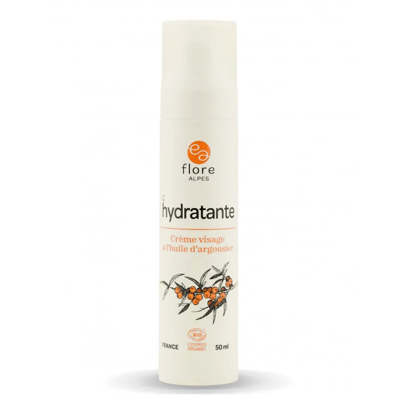 Crème Hydratante à l'Huile d'Argousier Bio-50 ml-Flore Alpes