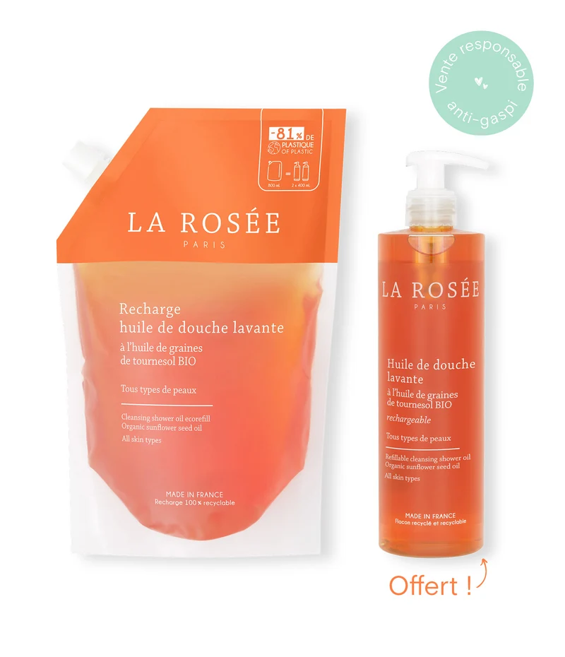 Duo Huile de douche & sa recharge - Vente responsable