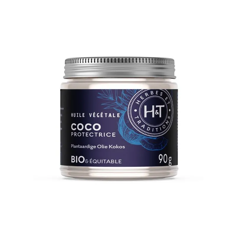 Huile végétale de Coco Bio-90g-Herbes et Traditions