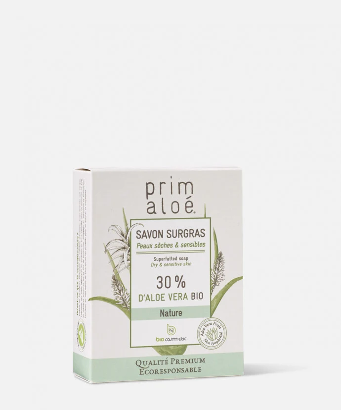Savon surgras 30% Aloé Vera-100g-Prim Aloé