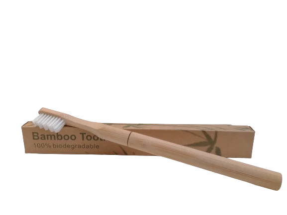 Brosse à dents en bambou écologique avec tête rechargeable-Pleine Forme