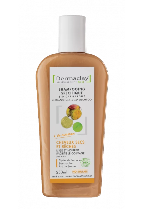 Shampoing bio a l'argile-Cheveux Secs & RÊches-250ml-Dermaclay