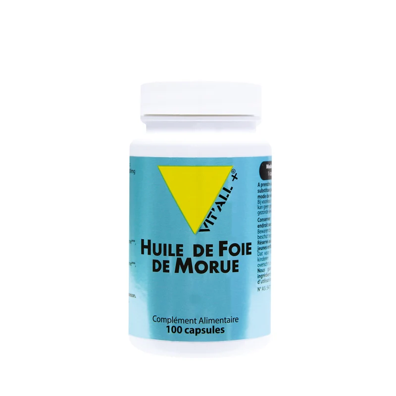 Huile foie de morue-100 capsules -Vit'all+