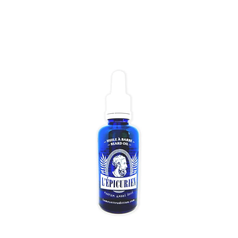 HUILE À BARBE, L'ÉPICURIEN, PARFUM AMBRÉ-EPICÉ, 50 ml