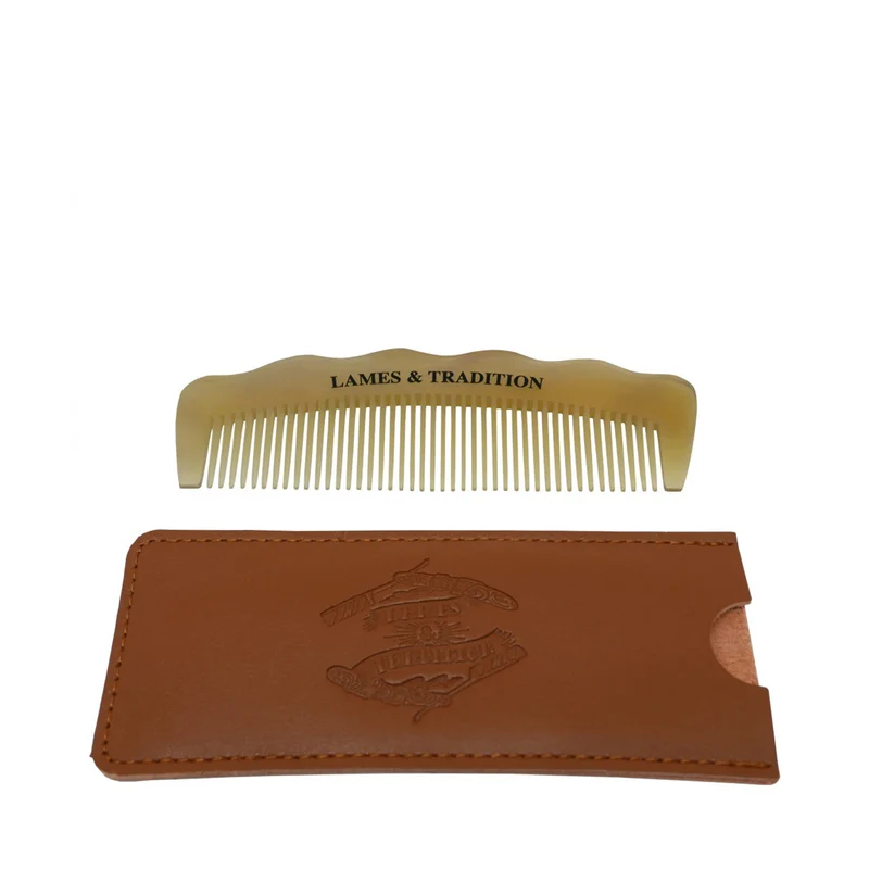PEIGNE EN CORNE ANTISTATIQUE POUR BARBE (13CM)