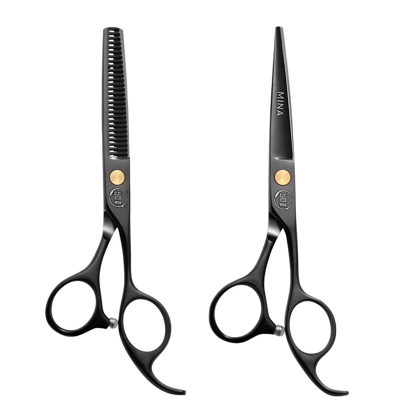Mina Ensemble de ciseaux de coiffure Black Diamond