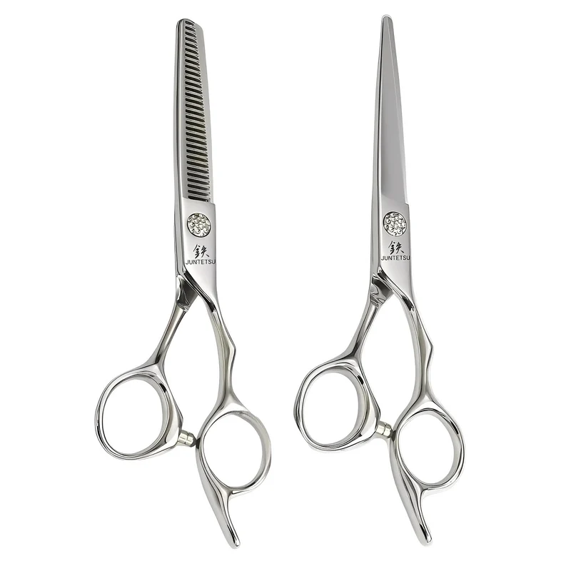 Ensemble de ciseaux professionnels Juntetsu Crystal Elite Offset