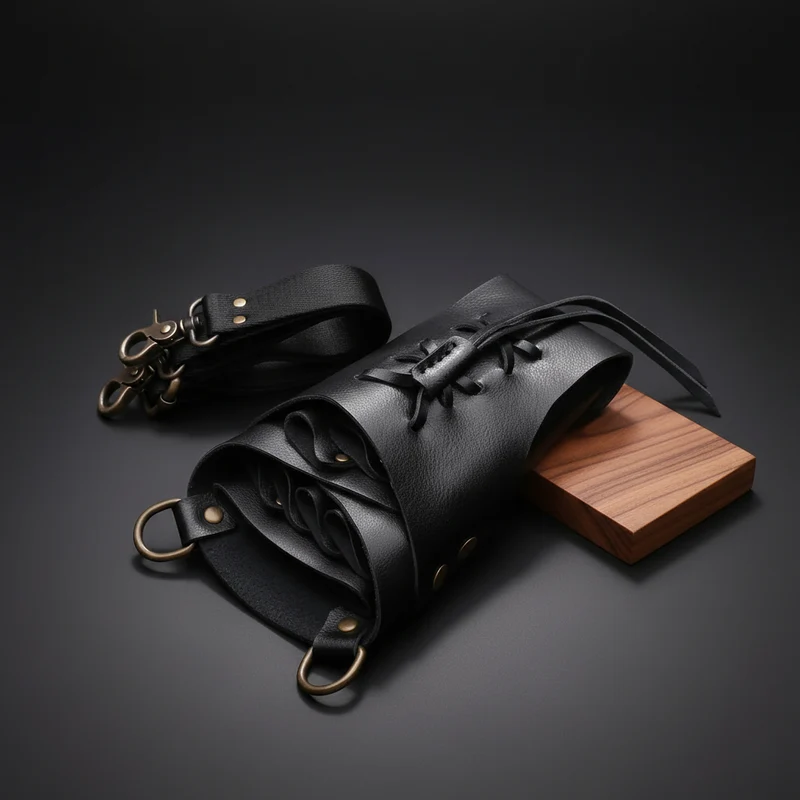 Étui en cuir à lacets croisés Juntetsu - 5 Professional