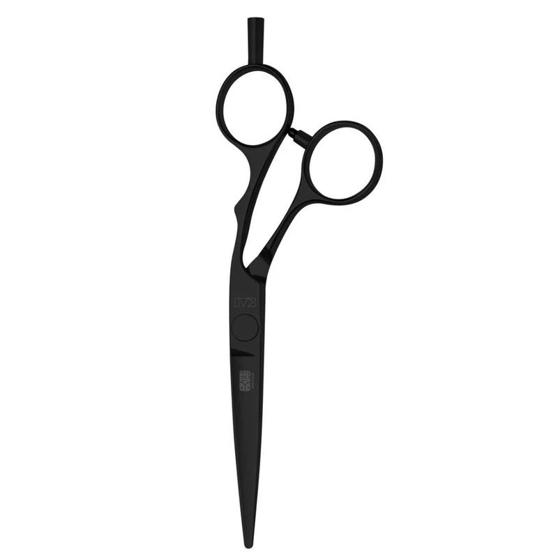 Kasho Offset argenté : Ciseaux de coupe de cheveux NOIR