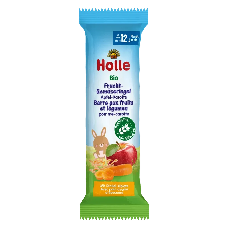 Barre Bio aux fruits et légumes-Pomme Carotte-25g-Holle