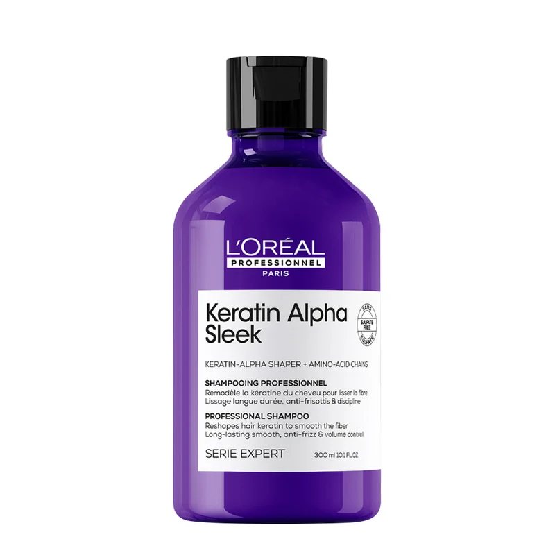 L'Oreal Professionnel Paris Serie Expert Keratin Alpha Sleek Shampoo 300ml - shampooing dompteur anti-frisottis