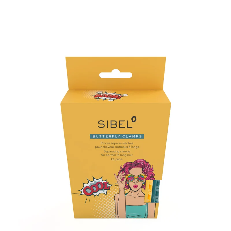 Sibel Butterfly Clamps 6 pcs - pinces à cheveux