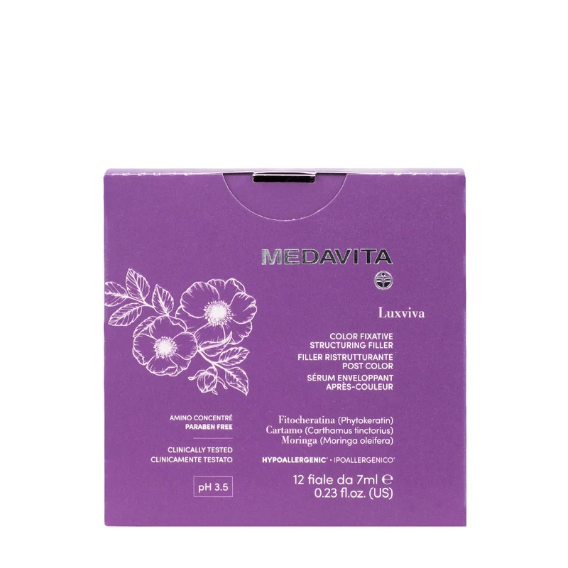 Medavita Luxviva Color Fixative Structuring Filler 12x7ml - ampoules restructurantes pour cheveux colorés