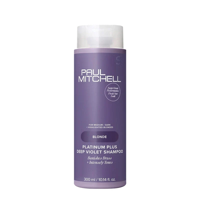 Paul Mitchell Platinum Plus Deep Violet Shampoo 300ml - shampooing violet intense anti-jaunissement