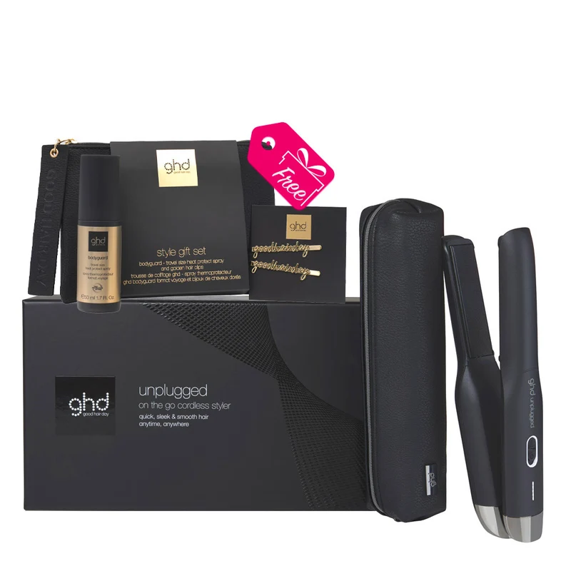 Ghd Unplugged Black + Style Gift Set GRATUIT