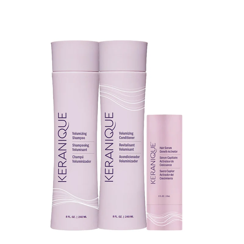 Keranique Volumizing Follicle Streghtening Shampoo 240ml Conditioner 240ml Serum Growth Activator 30ml