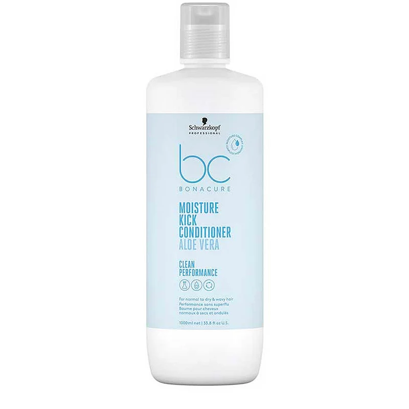 Schwarzkopf Professional Bonacure Moisture Kick Conditioner Aloe Vera 1000ml - après-shampoing démêlant et nourrissant