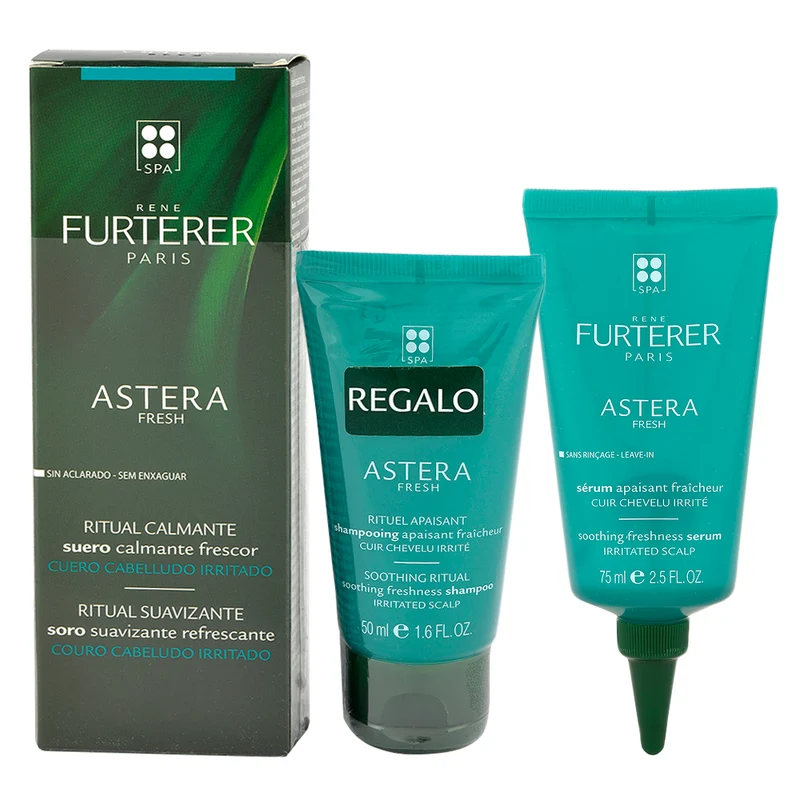 René Furterer Astera Fresh Soothing Freshness Serum 75ml + Shampoo 50mlOFFERT-sérum apaisant rafraîchissant cuir chevelu