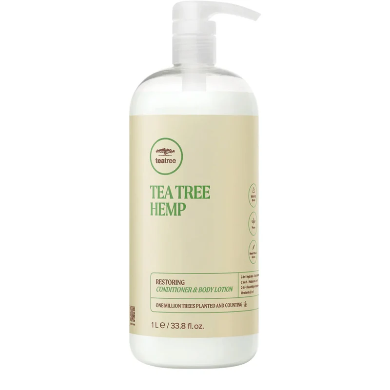 Paul Mitchell Tea Tree Hemp Restoring Conditioner & Body Lotion 1000ml - soin 2 en 1 hydratant et revitalisant