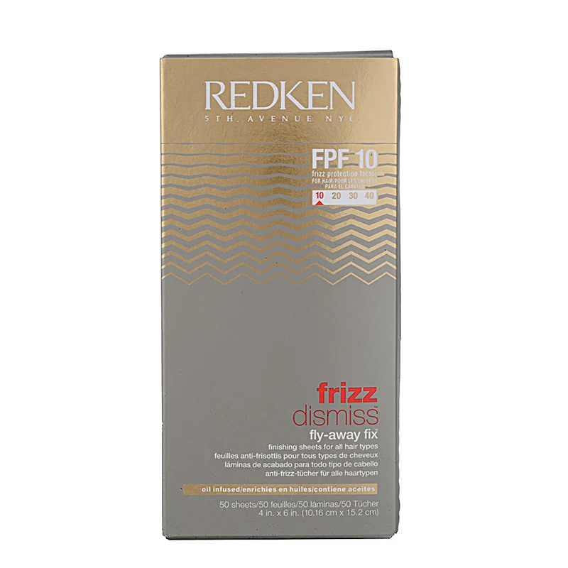 Redken Frizz Dismiss Fly-Away Fix FPF 10 50 Sheets - lingettes anti-frisottis