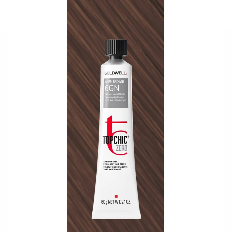 6GN Topchic Zero Warm Browns Dark Gold Natural Blonde tb 60ml - coloration permanente sans ammoniaque