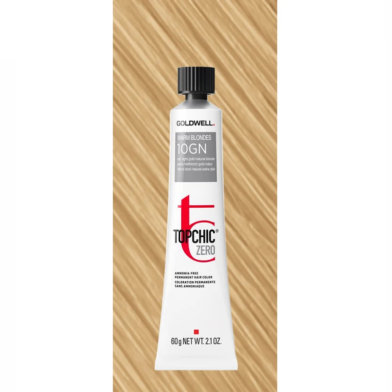 10GN Topchic Zero Warm Blondes Extra Light Gold Natural Blonde Tb 60ml - coloration permanente sans ammoniaque