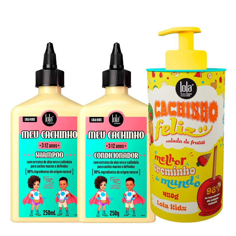 Lola From Rio Meu Cachinho Shampoo 250ml Condicionador 250ml Creme de Pentear 450gr