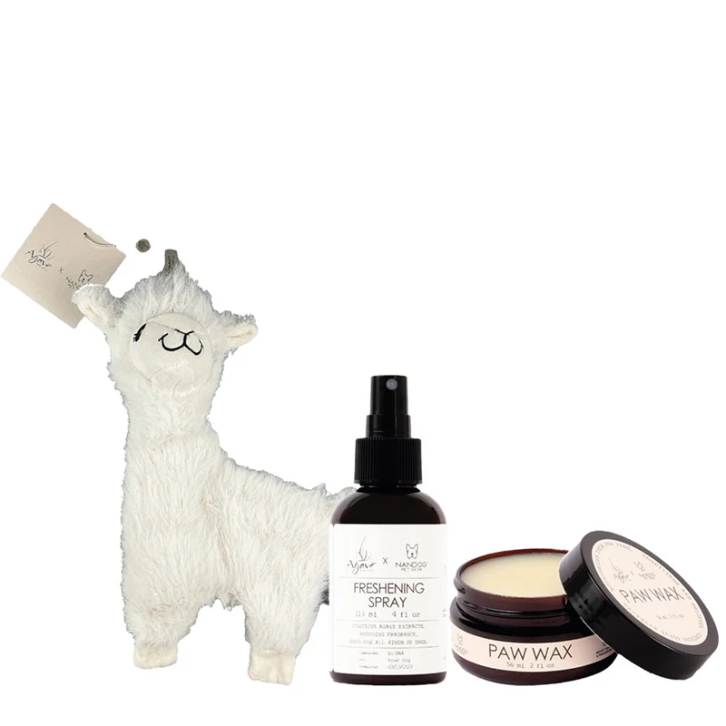 Agave Pet BestFriendForever Peluche Gioco Alpaca 33cm Freshening Spray 113ml Paw Wax 56ml