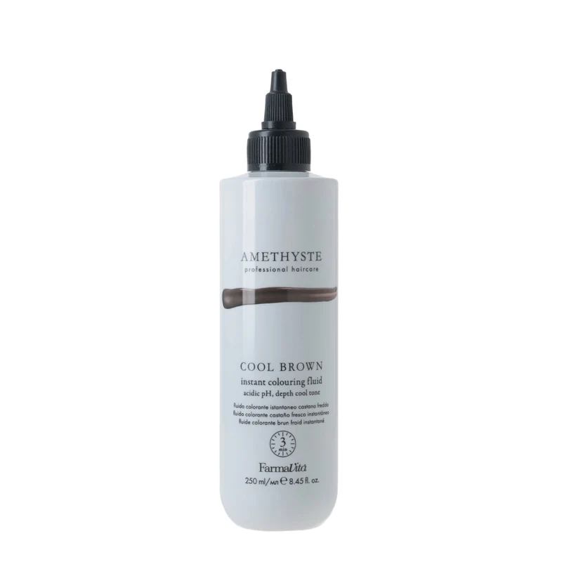 Amethyste Istant Color Fluid Cool Brown 250ml - coloration semi-permanente prête à l'emploi