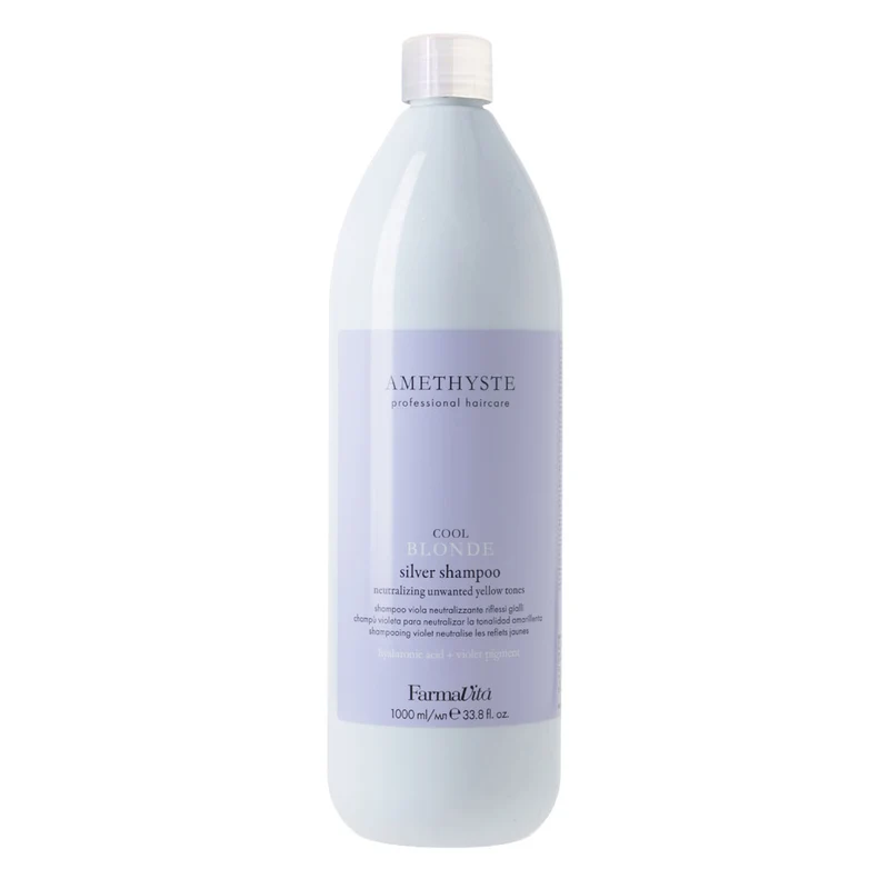 Farmavita Amethyste Blonde Cool Blonde Silver Shampoo 1000ml - shampooing anti-jaunissement