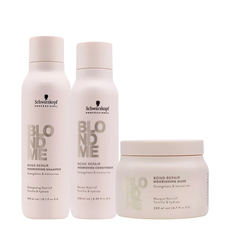 Schwarzkopf BlondMe Bond Bond Repair Nourishing Shampoo 300ml Conditioner 250ml Mask 200ml