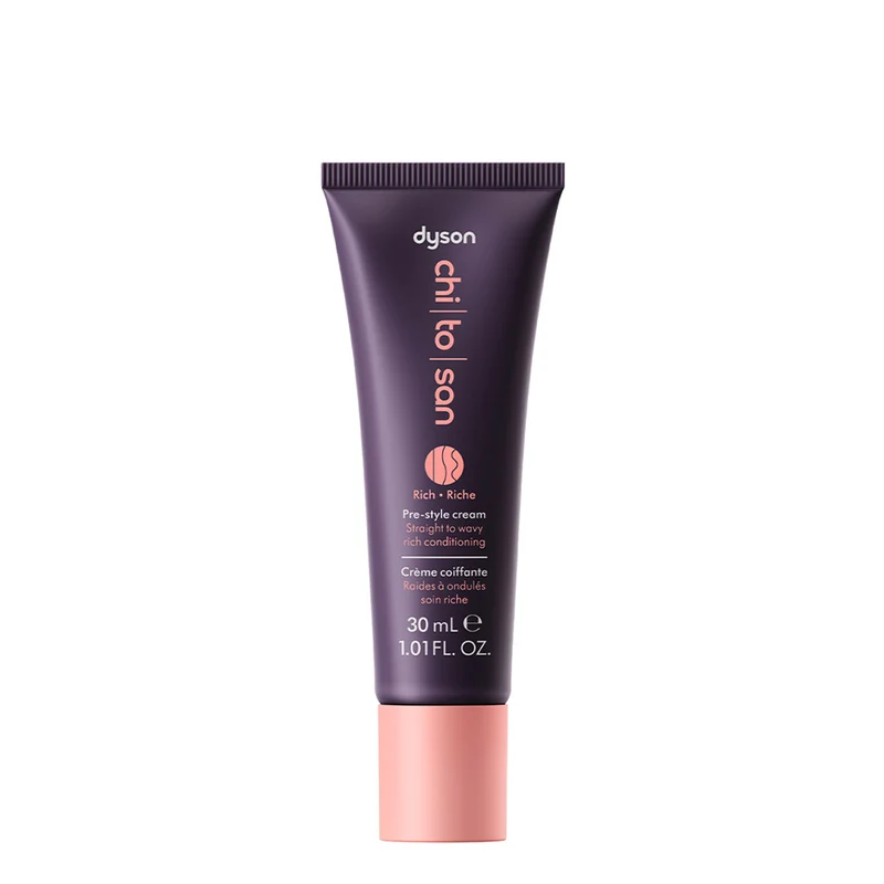Dyson Chitosan Pre-Styling Hair Cream Straight to Wavy Rich Conditioniong 30ml -crème nourissante cheveux lisses/ondulés