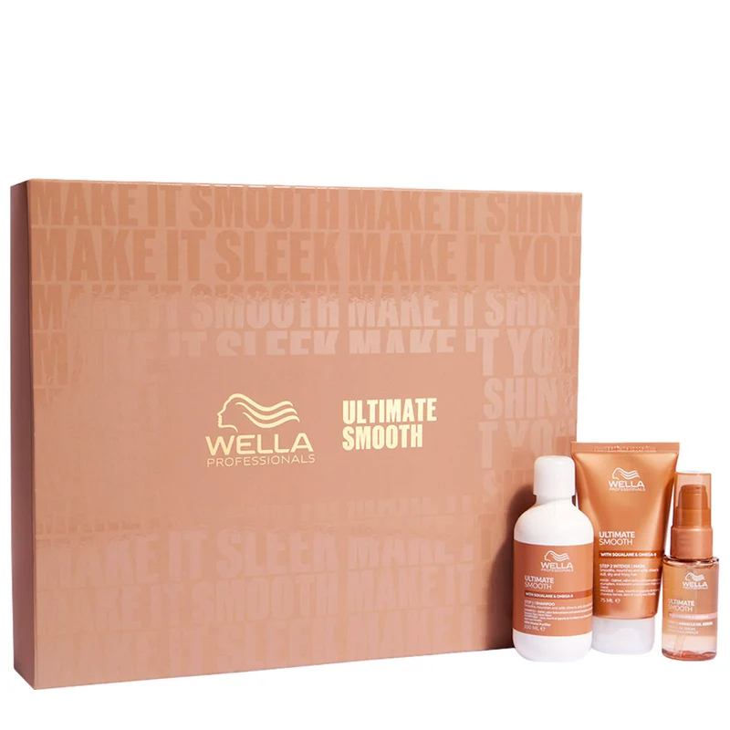 Wella Professionals Ultimate Smooth Coffret Cadeau: Shampooing, Masque et Miracle Oil Serum 100ml + 75ml + 30ml