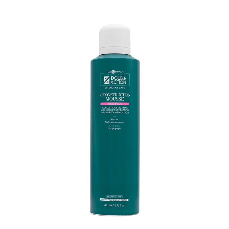 Hair Company Double Action Reconstruction Mousse 200ml - mousse hydratante réparatrice