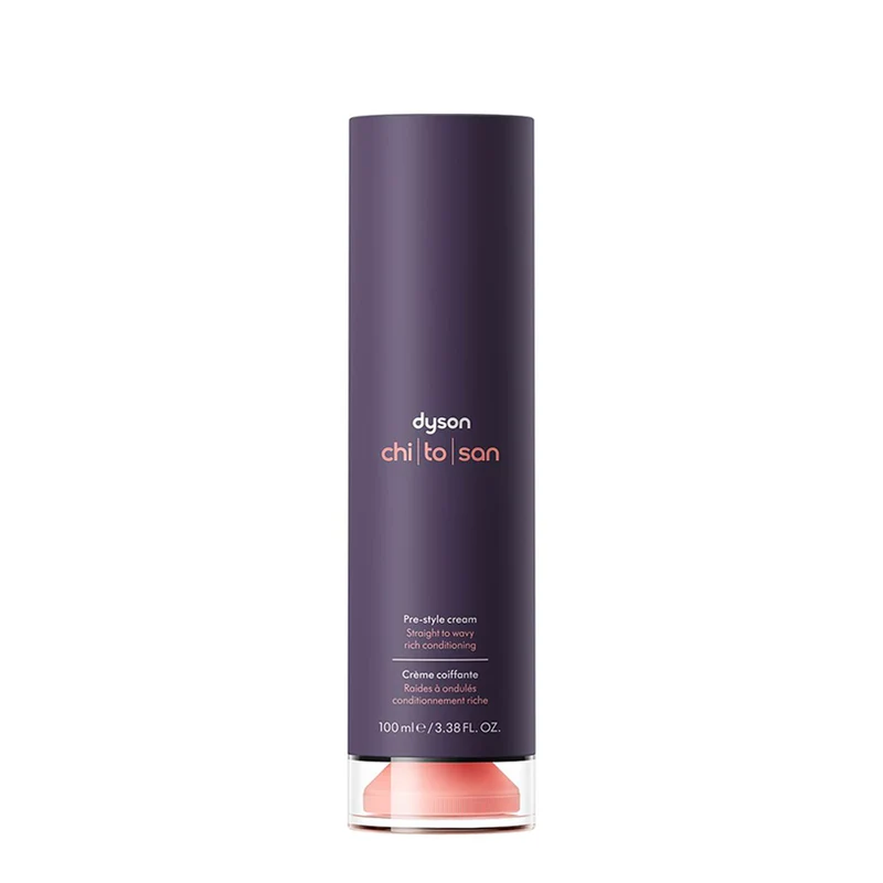 Dyson Chitosan Pre-Styling Hair Cream Straight to Wavy Rich Conditioniong 100ml-crème nourissante cheveux lisses/ondulés