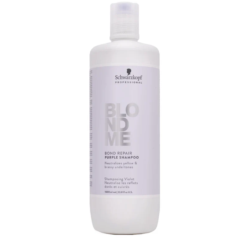 Schwarzkopf BlondMeBond Repair Purple Shampoo 1000ml - shampooing réparateur violet