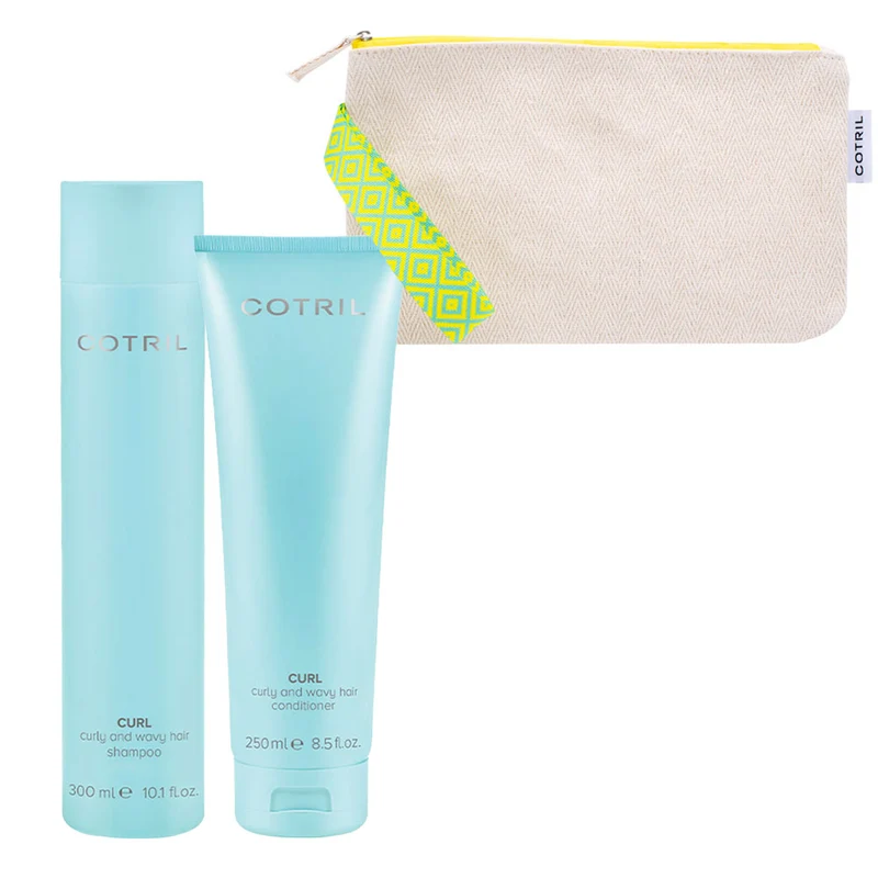 Cotril Curl Shampoo 300ml Conditioner 250ml + Pochette en Cadeau