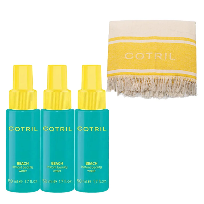 Cotril Beach Instant Beauty Water 50ml x 3 pcs. + Serviette de plage GRATUITE