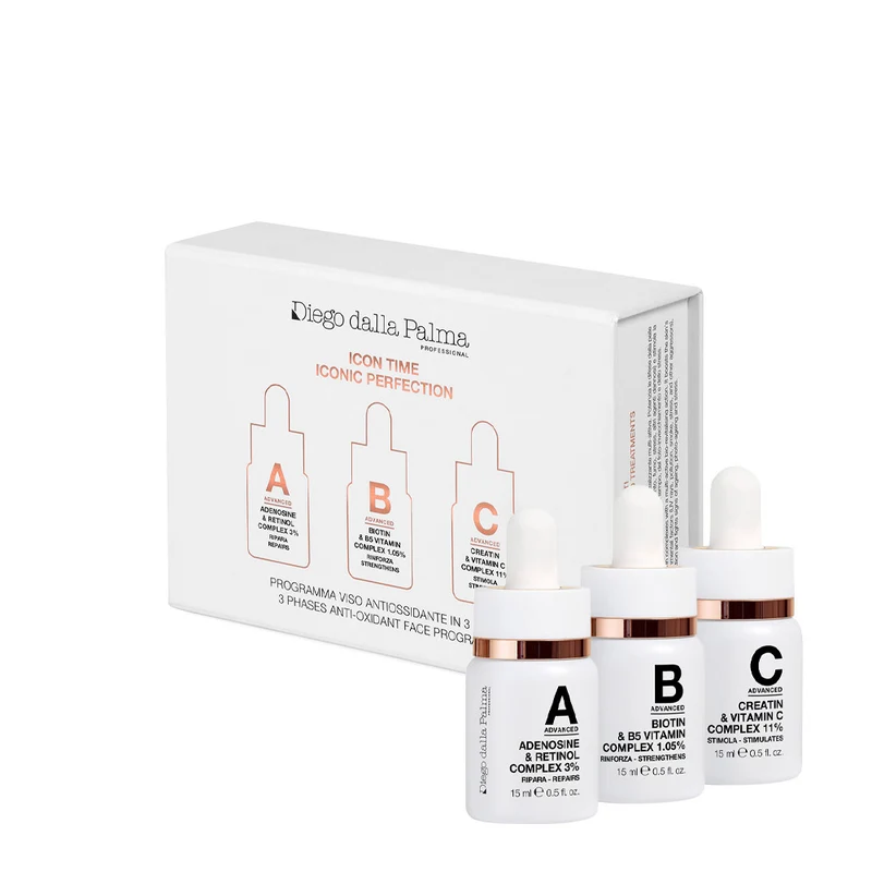 Diego dalla Palma Professional Icon Time Iconic Perfection Soin Visage Antioxydant en 3 Phases 3x15ml