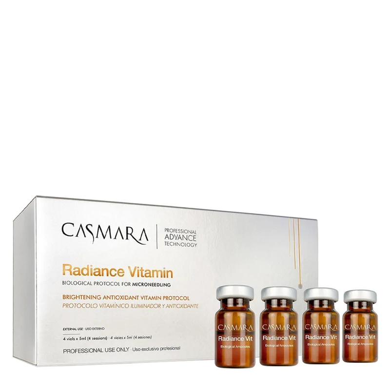 Casmara Radiance Vitamin 4x5ml - protocole vitaminé éclaircissant et revitalisant