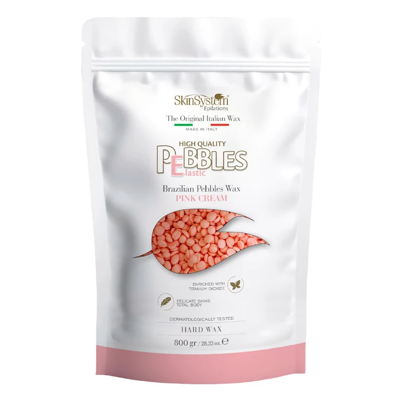 SkinSystem Le Pebbles High Quality Brazilian Pebbles Wax Pink Cream 800gr - cire brésilienne