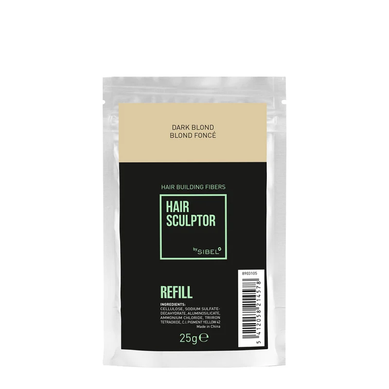Sibel Hair Sculptor Hair Building Fibers Dark Blonde Refill 25gr - recharge fibres épaississantes
