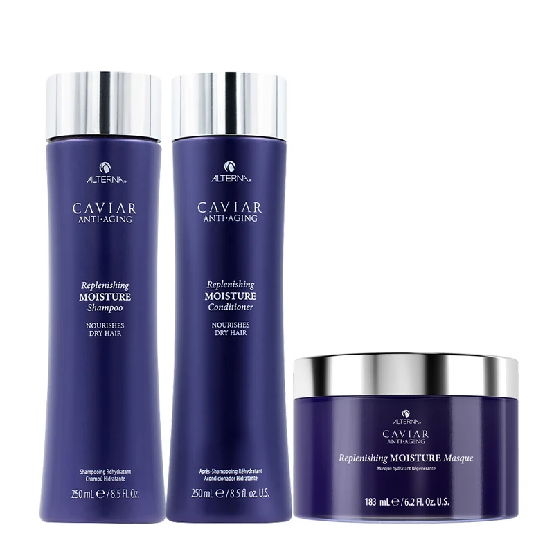 Alterna Caviar Anti-aging Replenishing Moisture Shampoo 250ml Conditioner 250ml Mask 183ml