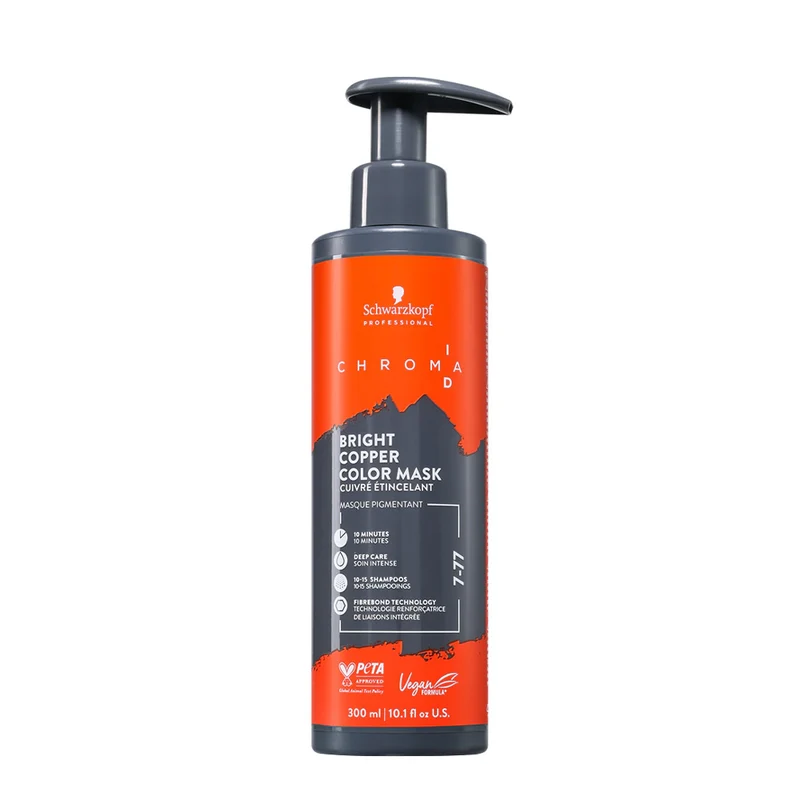Schwarzkopf Chroma ID Color Mask 7-77 Bright Copper 300ml - masque colorant semi-permanent