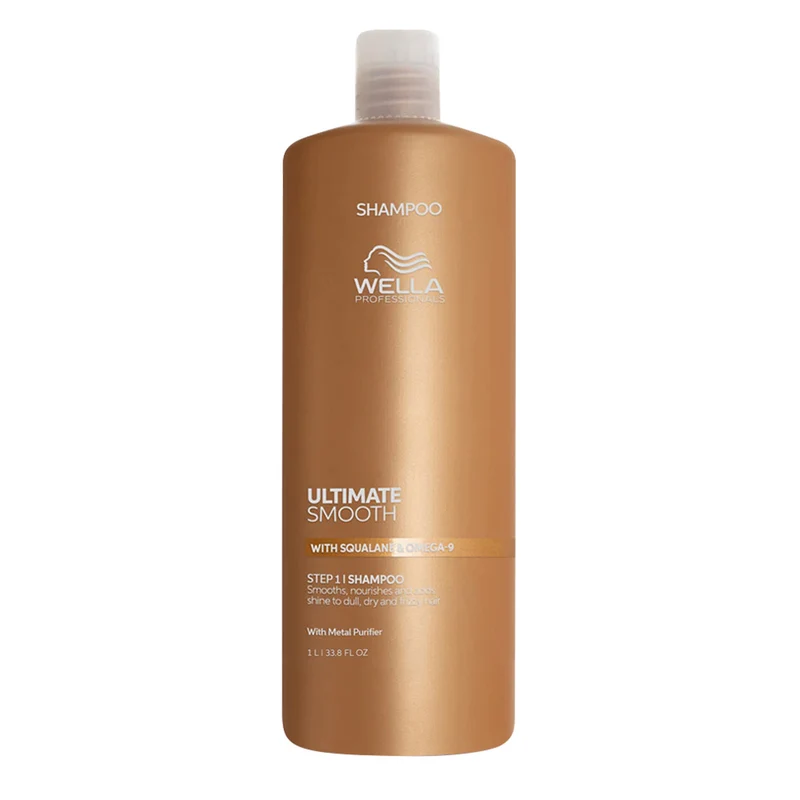 Wella Ultimate Smooth Shampoo 1000ml - shampoing chélateur anti-frisottis