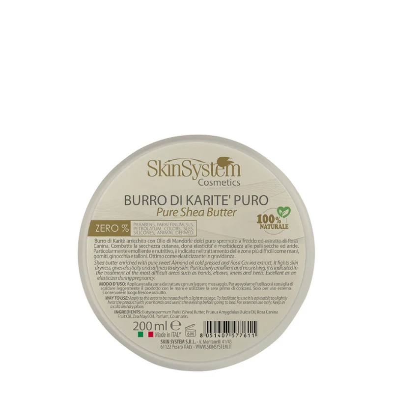 SkinSystem Pure Shea Butter 200ml - beurre de karité pur