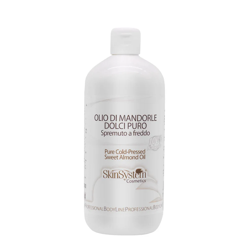 SkinSystem Pure Cold Pressed Sweet Almond Oil 500ml - huile d'amande douce pure avec parfum