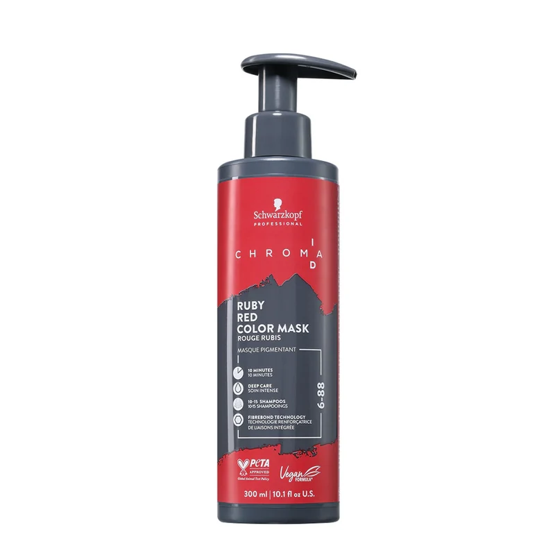 Schwarzkopf Chroma ID Color Mask 6-88 Ruby Red 300ml - masque colorant semi-permanent