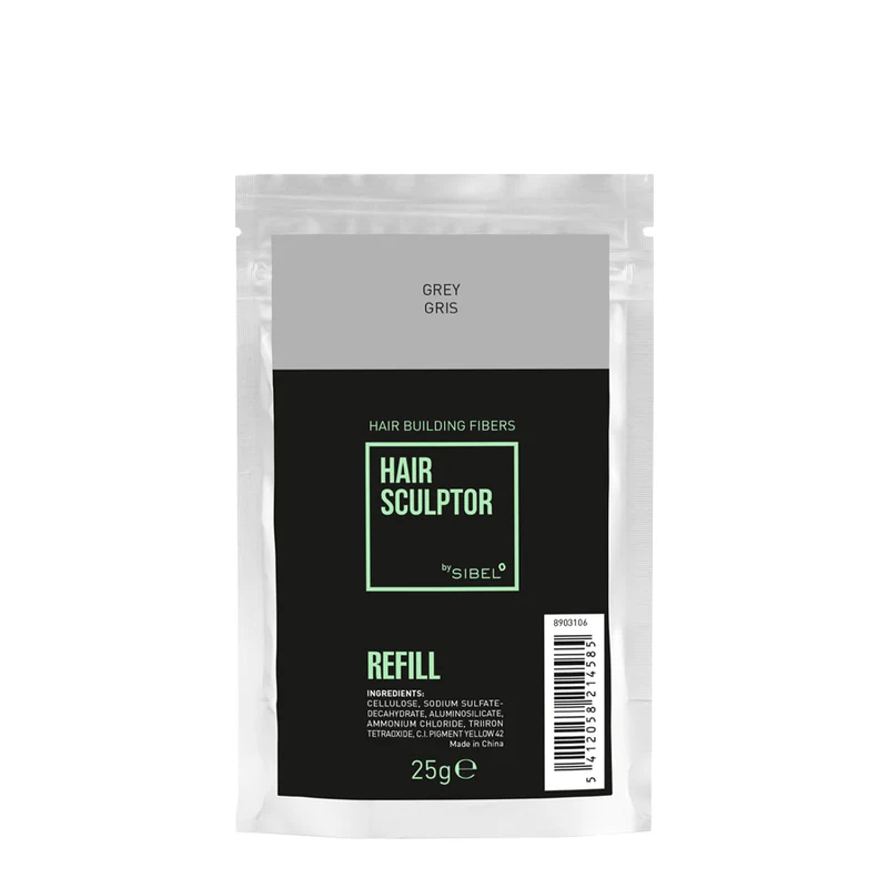 Sibel Hair Sculptor Hair Building Fibers Grey Refill 25gr - recharge fibres épaississantes